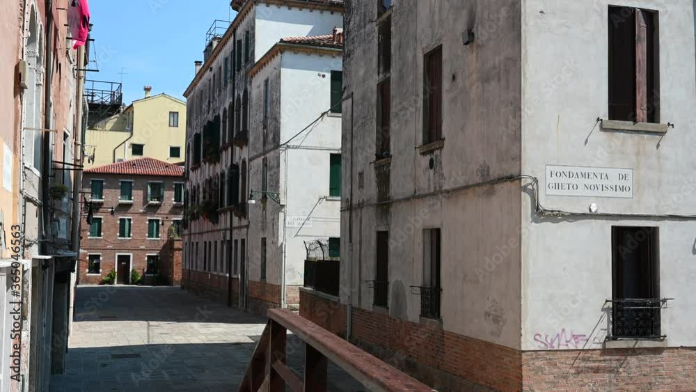 Venice, Italy - Historic buildings between the canals of the lagoon city Venice, Italy - Historic buildings between the canals of the lagoon city