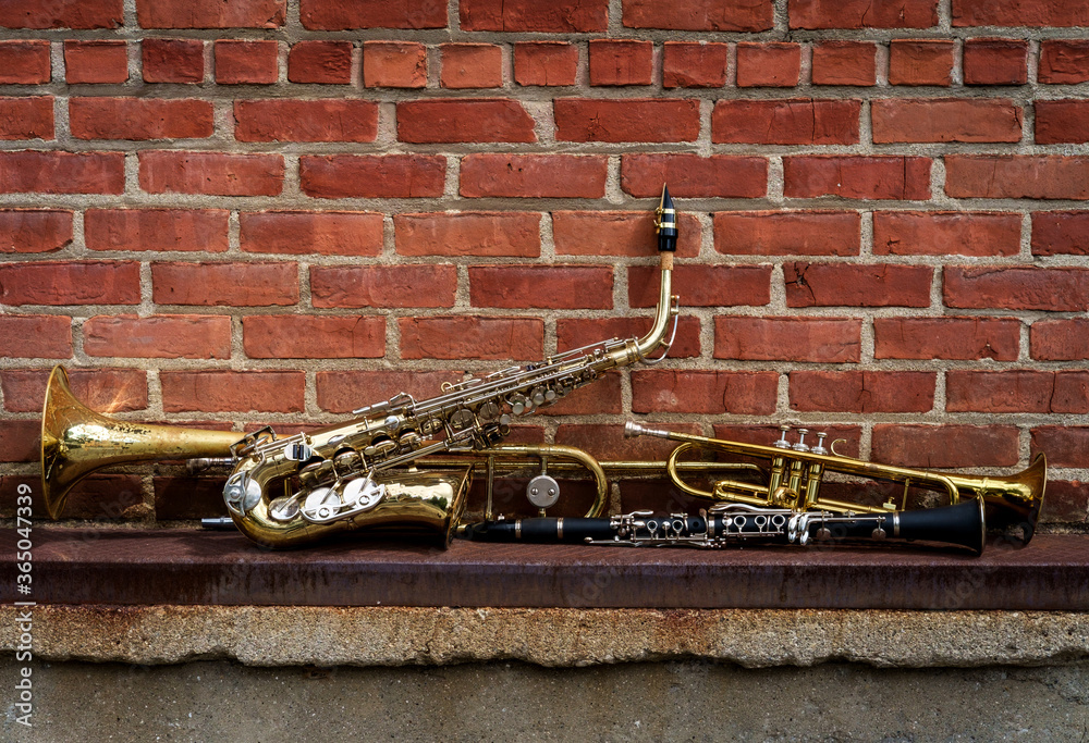 Fototapeta premium Musical Instruments Jazz Club