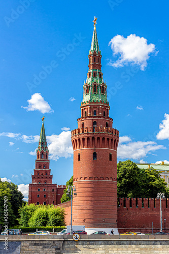Fototapeta Naklejka Na Ścianę i Meble -  Vodovzvodnaya (Sviblova) tower. South-West corner tower of the Moscow Kremlin