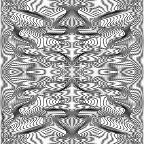 Vector abstract lines pattern. Waves background