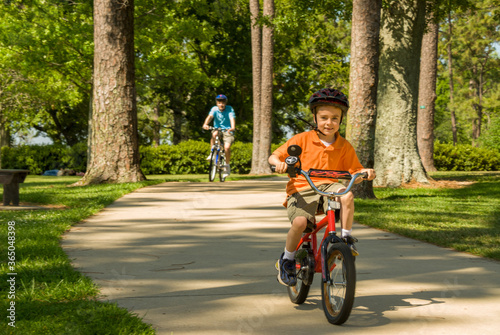 Father and son bike ride