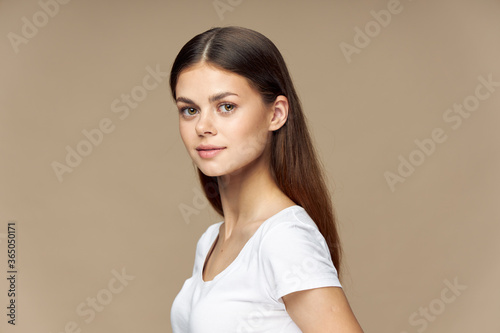 emotional woman medical mask safety lifestyle studio