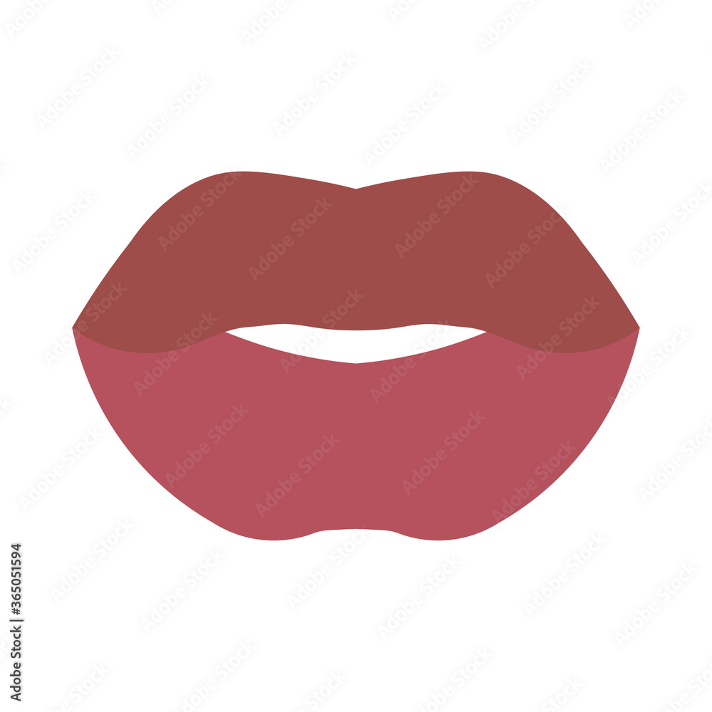 Red cartoon woman lips. Vector illustration. Red cartoon woman lips. Vector illustration.