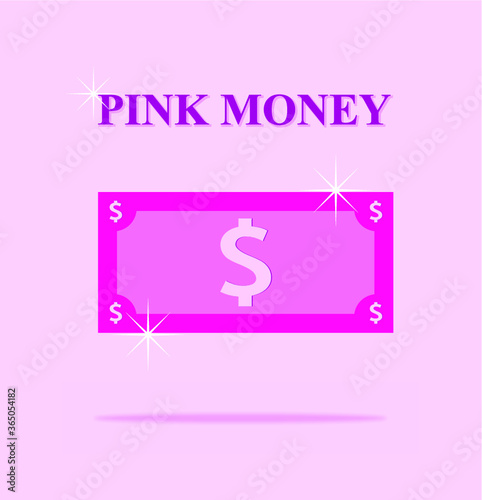 Ilustracao Pink Money gay, dinheiro gay, moeda, lgbt, lgbtq, rosa, pink, comunidade gay, orgulho gay photo