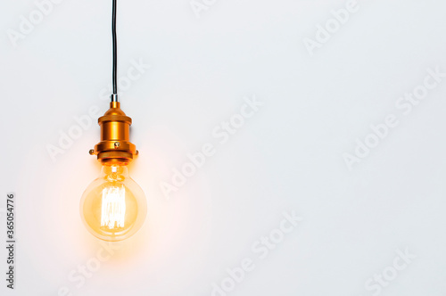 Fototapeta Creative idea concept, designer lamp, modern interior item