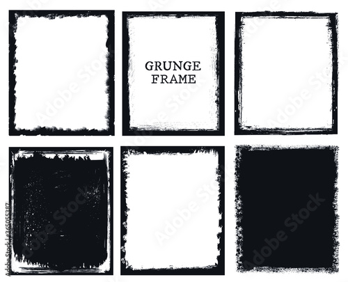 Set of grunge frames.Grunge backgrounds.