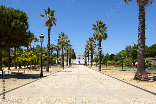 La Rabida Monastery in Huelva. Mudejar art in a place where Christopher Columbus began to organize his trip. Huelva  Andalusia  Spain.