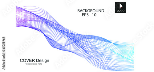 abstract blue background with wave  eps-10