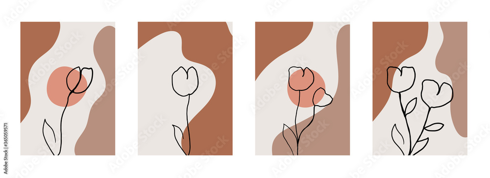 Line art flower set. One line drawing. Fancy line art. Trendy concept for the logo, card, banner, poster flyer, vector illustration. Line art flower set. One line drawing. Fancy line art. Trendy concept for the logo, card, banner, poster flyer, vector illustration.