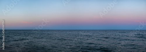 panorama of sunrise over the sea