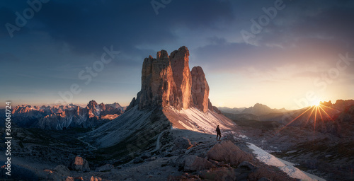 Tre Cime di Lavaredo sun set
