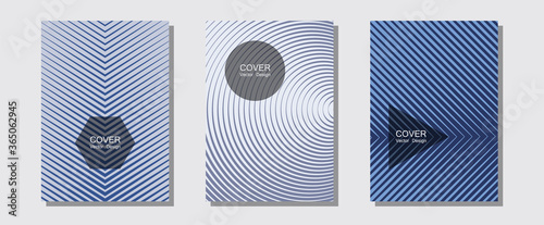 Halftone gradient texture vector cover layouts.