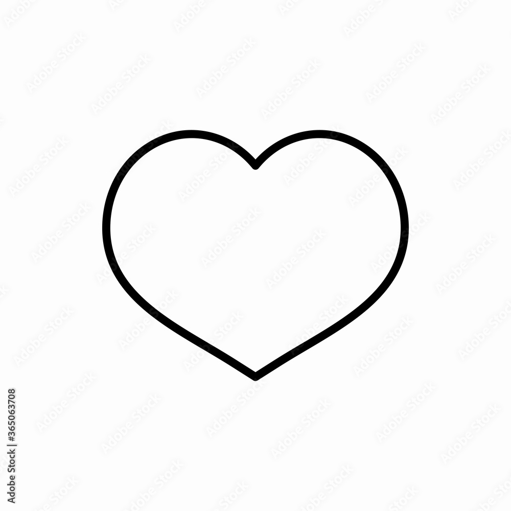 Outline heart icon.Heart vector illustration. Symbol for web and mobile Outline heart icon.Heart vector illustration. Symbol for web and mobile