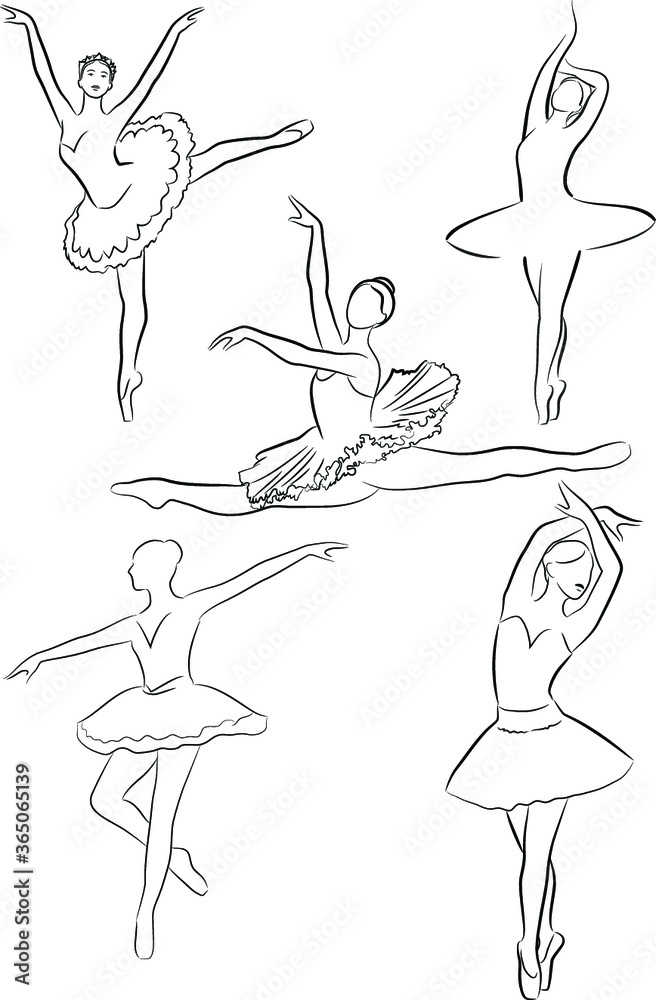 Ballerinas collection, line drawing
Vector image of ballet dancers in various poses of dance.
Ballerinas collection, line drawing
Vector image of ballet dancers in various poses of dance.