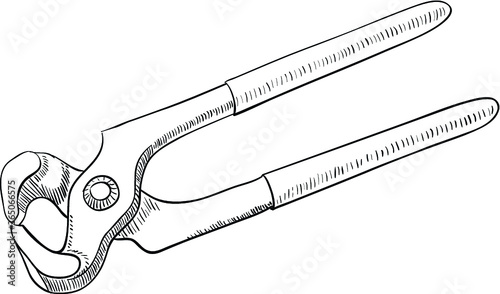 Pincers vector illustration
Image of the manual nippers. Vector illustration
