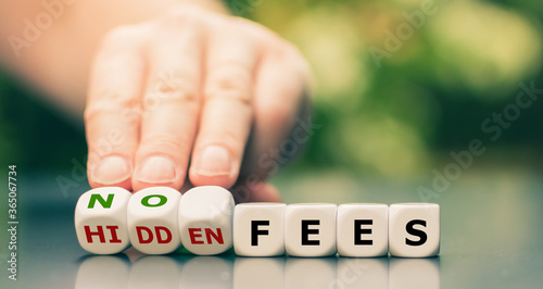 Fotografija No hidden fees concept