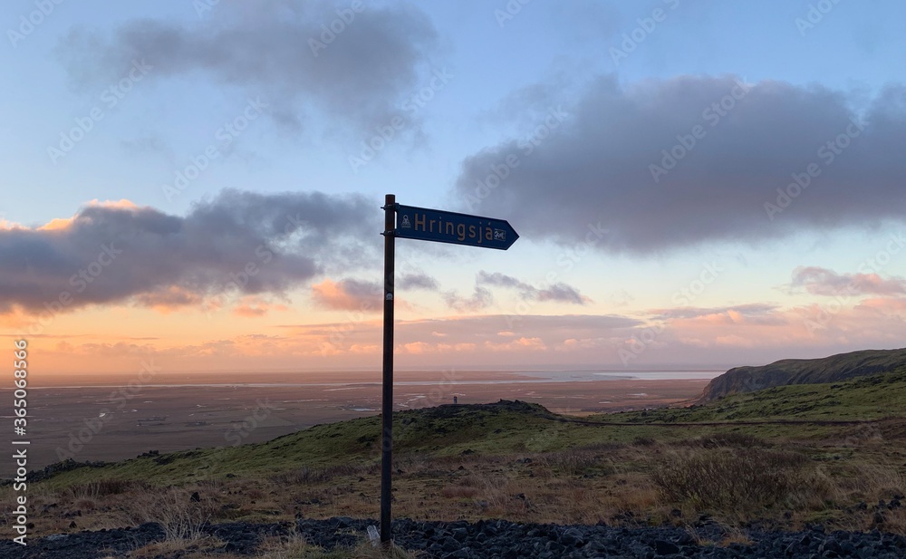 Signpost and Early Morning in Iceland Signpost and Early Morning in Iceland