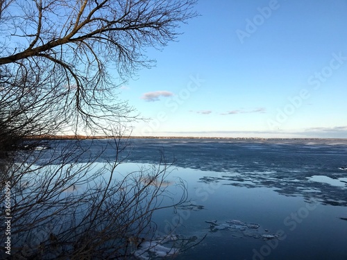 winter landscape on the lake