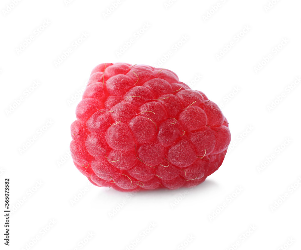 Delicious fresh ripe raspberry isolated on white