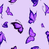 abstract butterfly pattern in purple colors