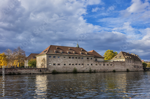 National School of Administration or ENA in the former Commanderie Saint Jean along the Ill River. Strasbourg, Alsace, France.