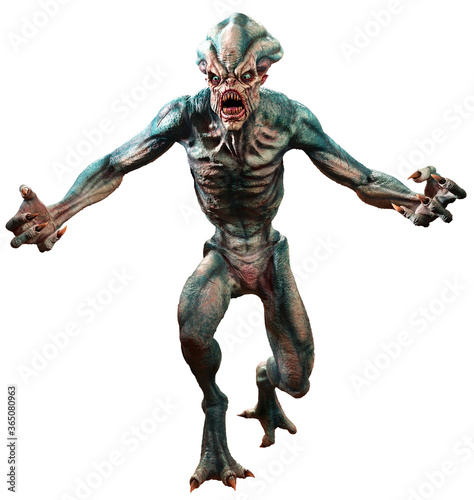 Fotografia Swamp horror monster 3D illustration