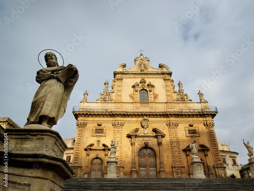 S. Peter Cathedral In Modica Is A Baroque Landmark Of Sicily Architecture © ollirg