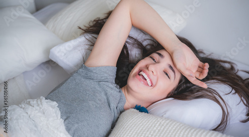 Pretty young woman relaxing...