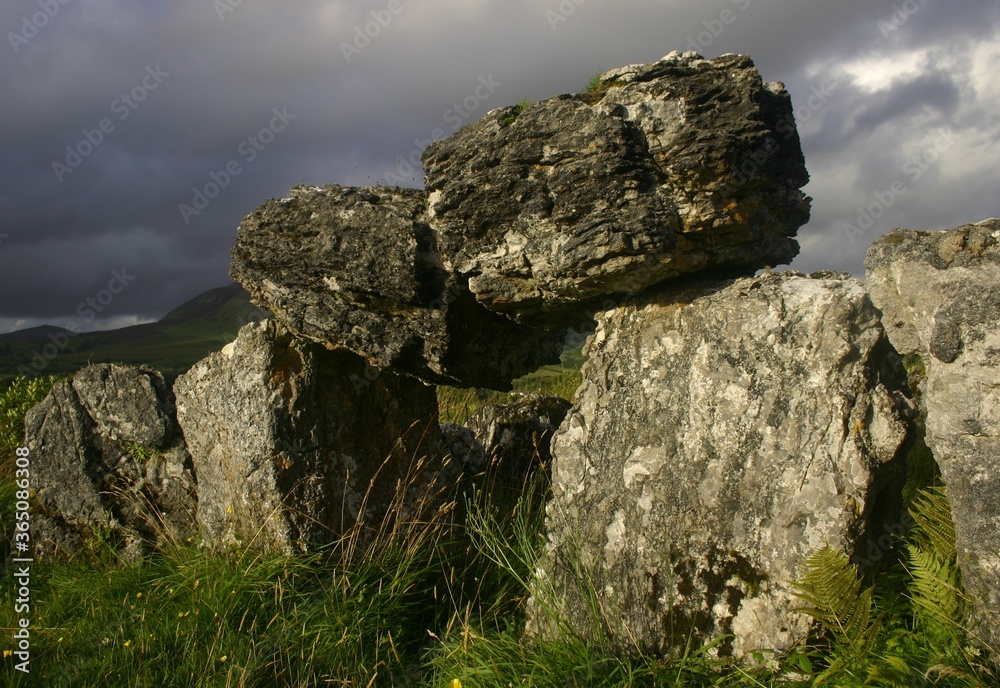 MagheraghanrushCourt tomb, a neolithic contstruction at Calry, County Sligo, Ireland MagheraghanrushCourt tomb, a neolithic contstruction at Calry, County Sligo, Ireland