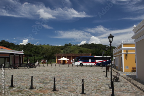Photos central square cobblestone paving in the tannic neighborhood called Luiz Carlos