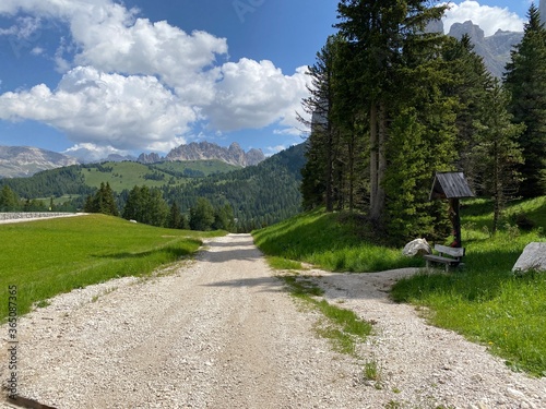 hiking in the mountains