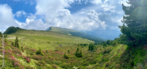 mountain landscape with clouds