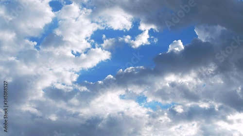 Blue Sky with Sun Ray Clouds