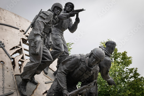 Monument to Russian special forces soldiers in Saint Petersburg