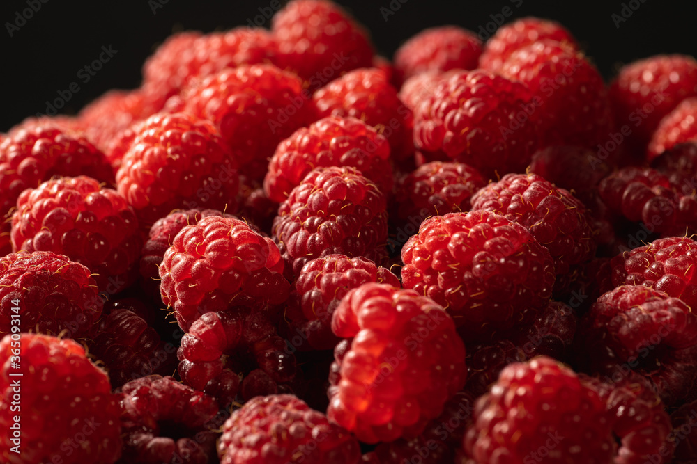 Fresh red Raspberry fruits as organic and vitamin food background, close up. Fresh red Raspberry fruits as organic and vitamin food background, close up.