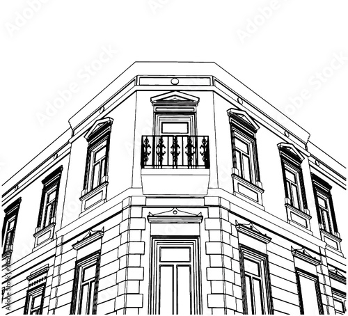 Eclectic Building House Vector 