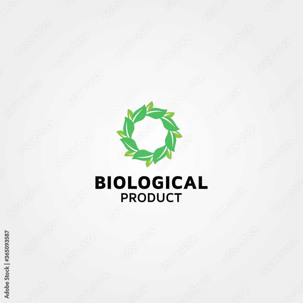 biological product vector logo design template idea and inspiration