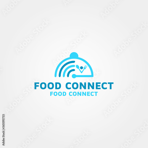 Food Network and connection vector logo