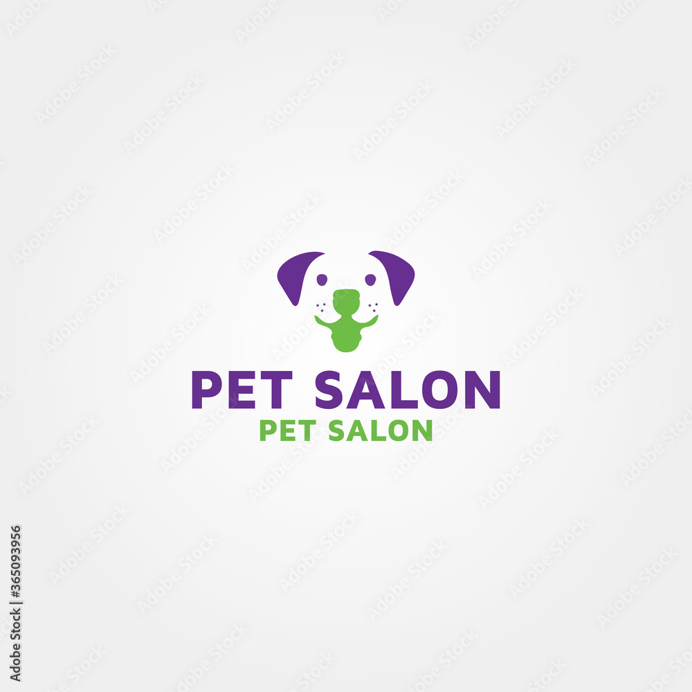 Pet Salon vector logo design template idea Pet Salon vector logo design template idea