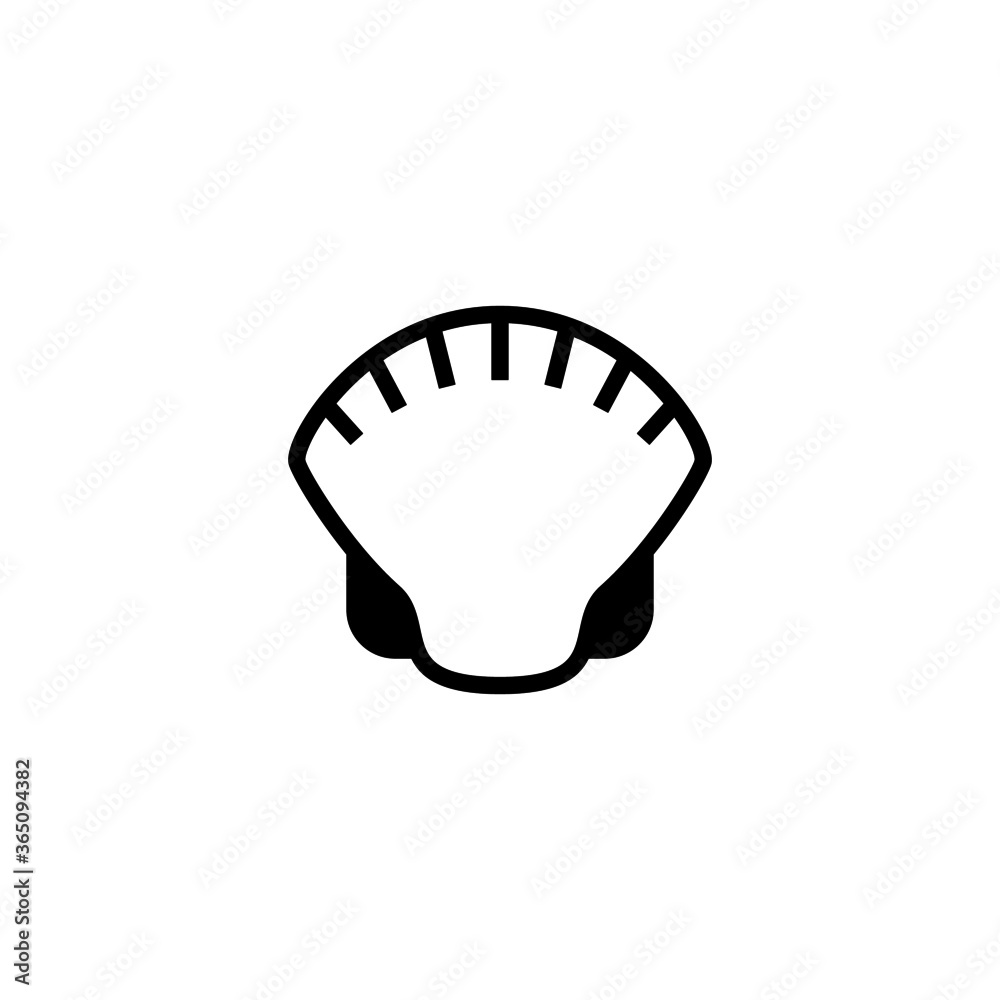 Clam, clams icon in black flat glyph, filled style isolated on white background Clam, clams icon in black flat glyph, filled style isolated on white background