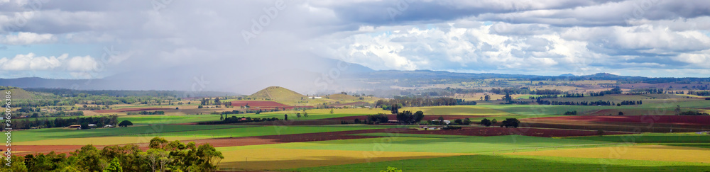 Storm panorama on the Atherton Tablelands in Tropical North Queensland, Australia