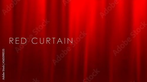 Red curtain background vector shadows scene theater stage fabric satin glossy