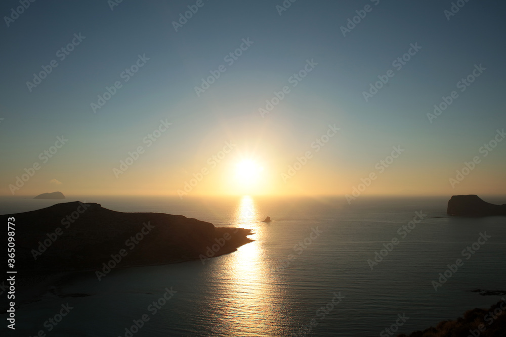 Balos beach sunshine lagoon mountain crete island summer 2020 covid-19 season holidays high quality prints