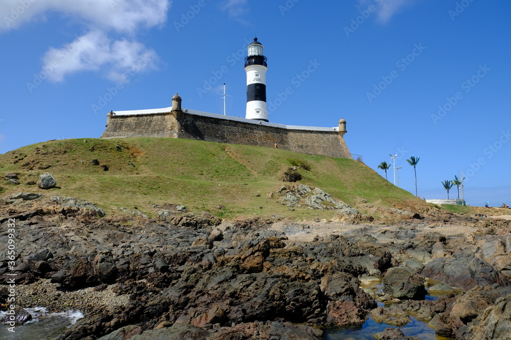 Salvador Bahia Brazil - Barra Lighthouse from the seaside
