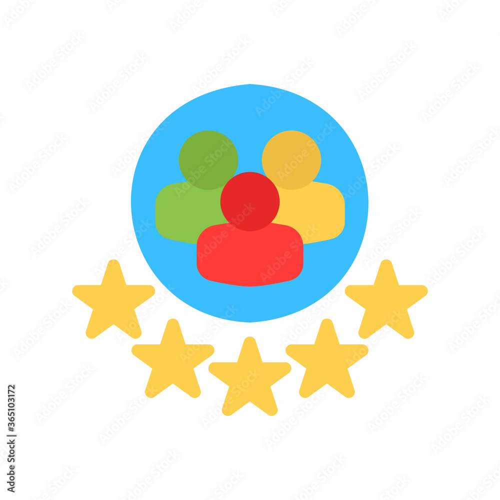 Customer testimonial icon vector illustration in flat style for any projects Customer testimonial icon vector illustration in flat style for any projects