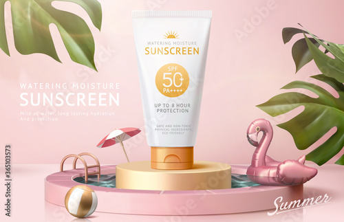 Sunscreen ad template
