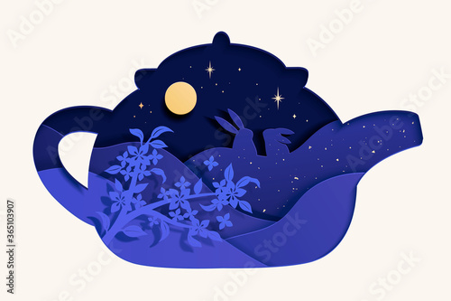 Mid autumn festival illustration