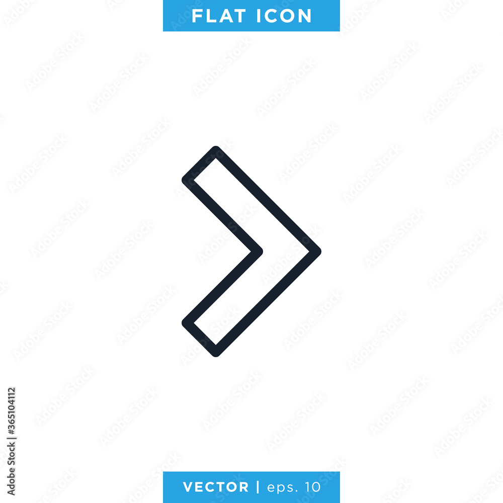 Right Arrow Icon Vector Design Template. Editable Stroke Right Arrow Icon Vector Design Template. Editable Stroke