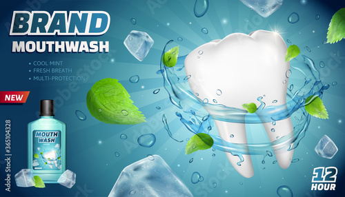 Cool mint mouthwash ads
