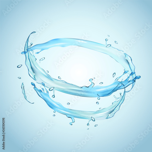 Swirling clear water design